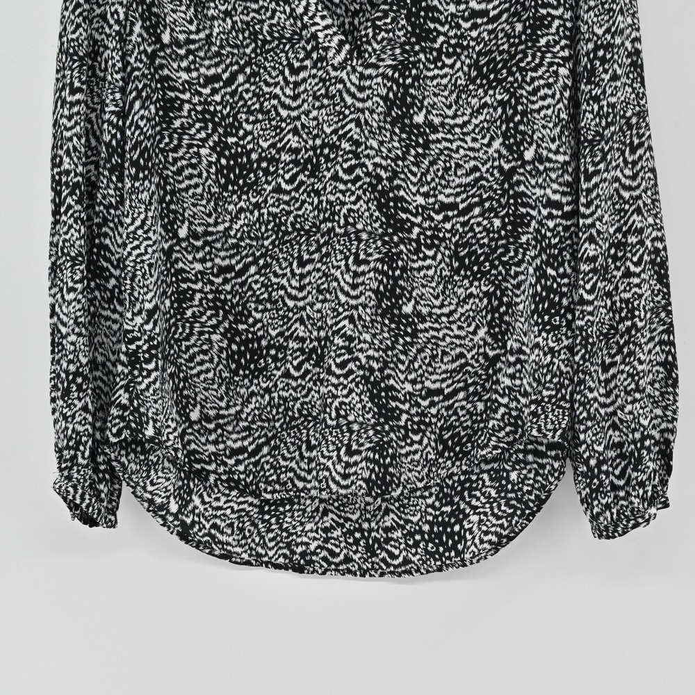 Joie Silk‎ Animal Print Blouse Womens Size S Black White Top Abstract Capsule - Picture 10 of 12